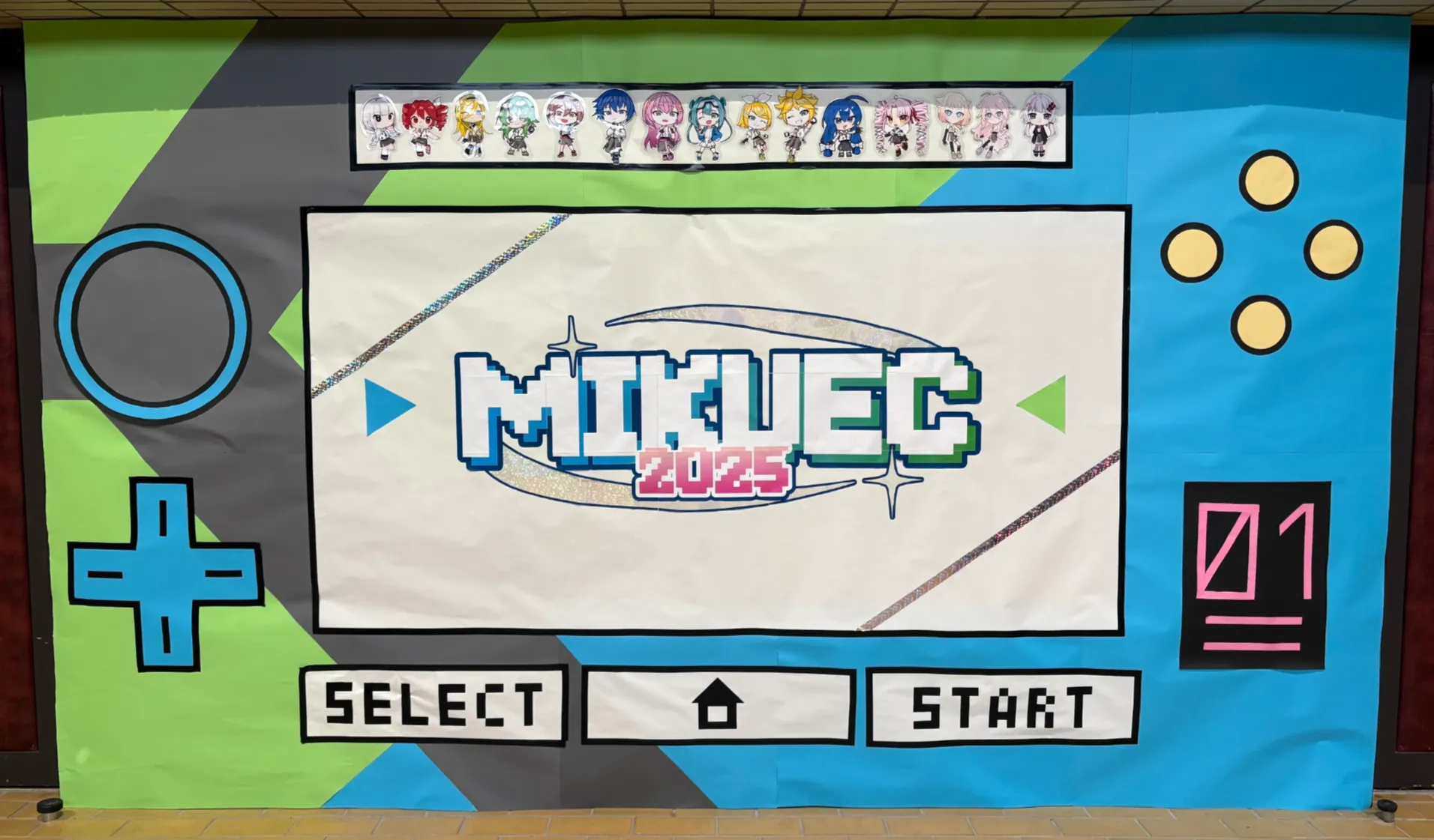 MIKUEC2025の正面の壁